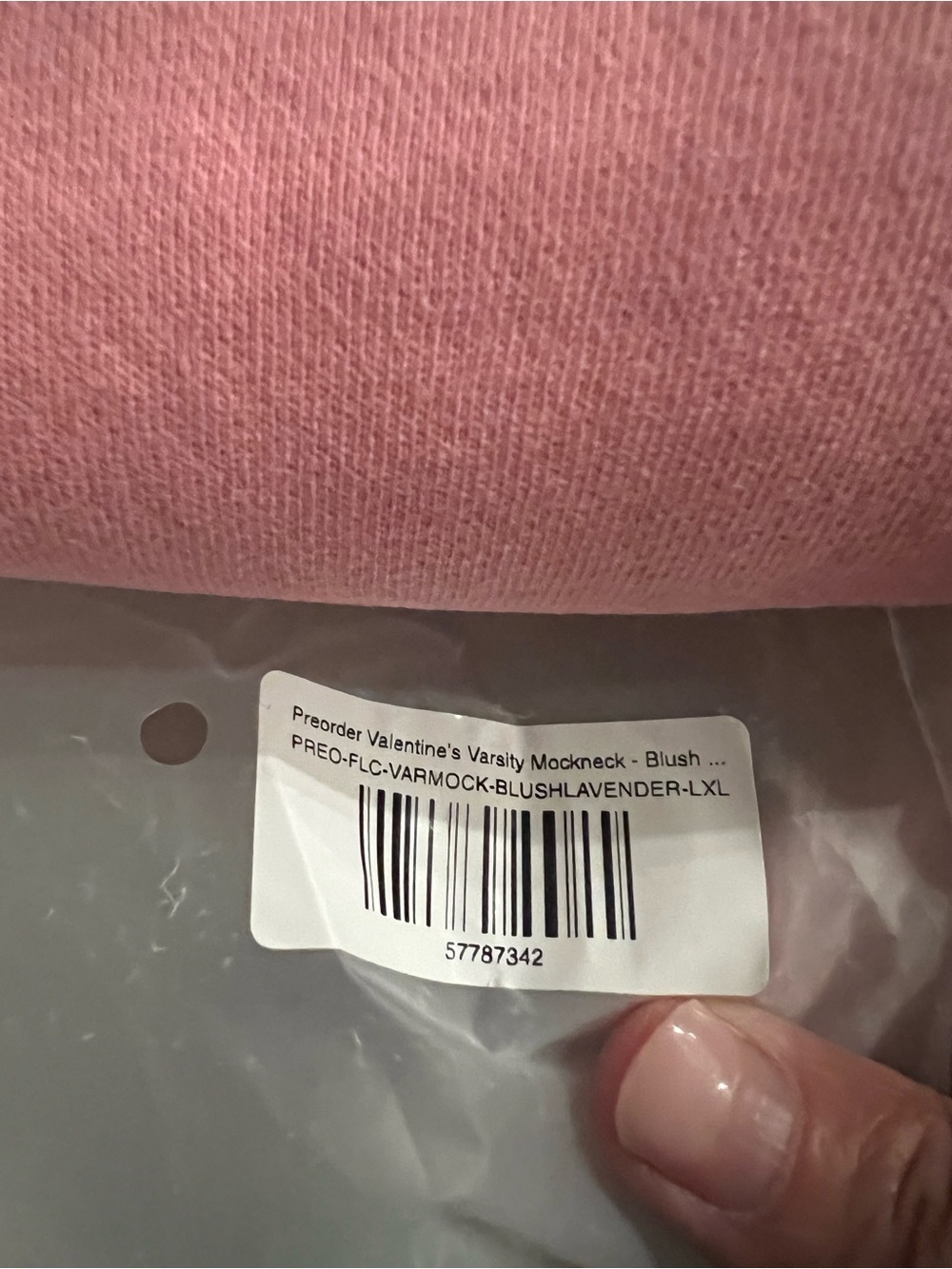 Parke Crewneck Valentines Day BLUSH/LAVENDAR L/XL - Picture 2 of 3
